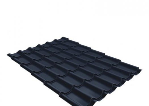 Металлочерепица 1,18х3,60 м толщина 0,5 мм Satin графитовый серый RAL 7024