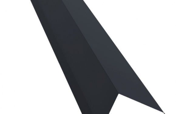 Планка торцевая для металлочерепицы 100х80 мм 2 м Стальной Бархат/Rooftop Matte графитовый серый RAL 7024