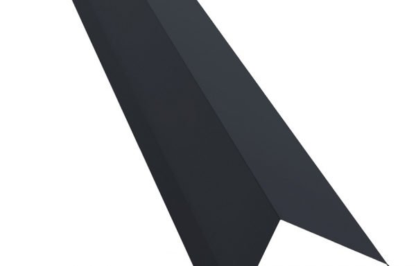 Планка торцевая для металлочерепицы 100х80 мм 2 м Стальной Бархат/Rooftop Matte графитовый серый RAL 7024