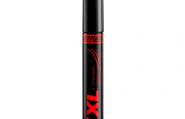 Тушь для ресниц `LUXVISAGE` XXL суперобъем, эффект накладных ресниц (черная)