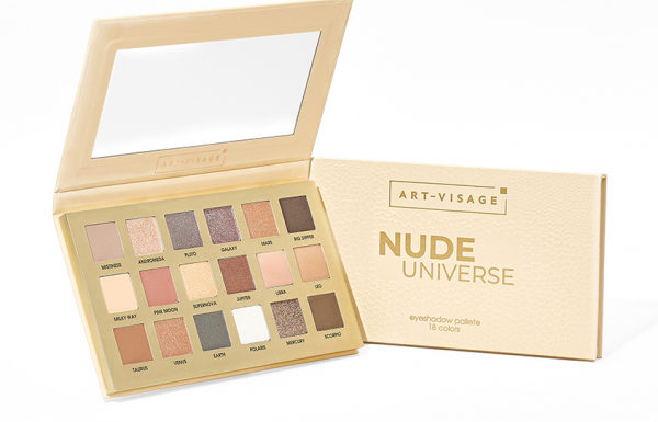 Палетка теней для век `ART-VISAGE` NUDE UNIVERSE 18 тонов