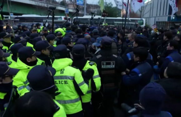 В Сеуле массовые протесты переросли в столкновения с полицией