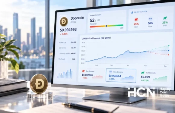HCN AI Analyst прогнозирует консолидацию Dogecoin на ближайшие 90 дней