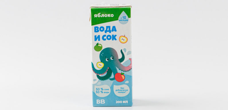 Напиток сокосодержащий «Вода и сок» яблоко, 200 мл